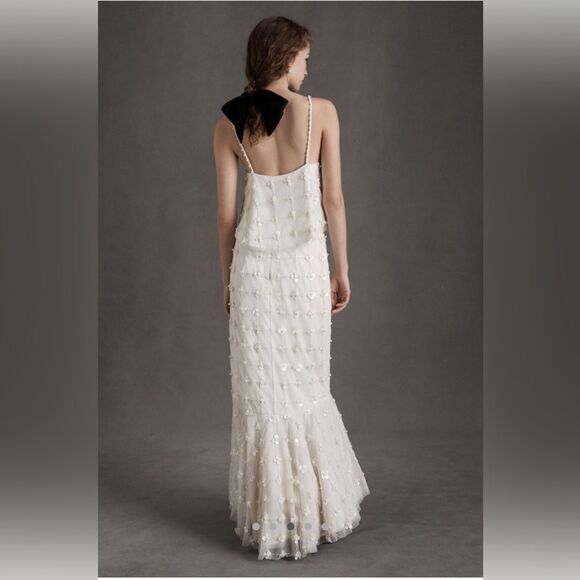 BHLDN Remy Beaded Skirt Bridal Size‎ 4 (runs small) - Picture 3 of 11